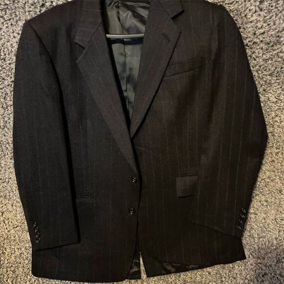 Austin Reed Men's Blue Wool Tuxedo Size 43 L Long